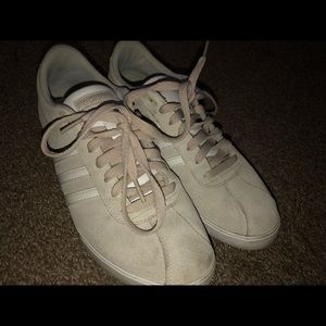Adidas tan suede shoes